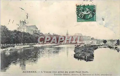 Ansichtskarte AK Auxerre L Yonne vue prise du pont Paul Bert