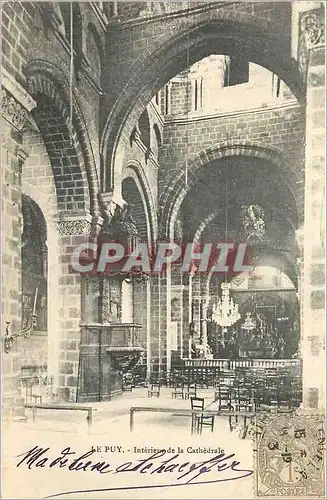 Cartes postales Le Puy Interieur de la Cathedrale