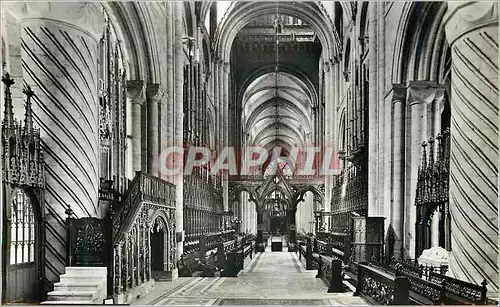 Moderne Karte Durham Cathedral Choir and Throne looking West