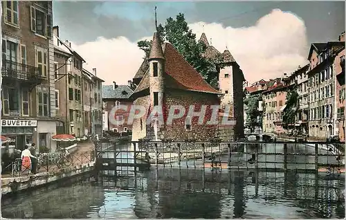 Moderne Karte Annecy Le Palais de l Ile et le Canal du Thiou Buvette