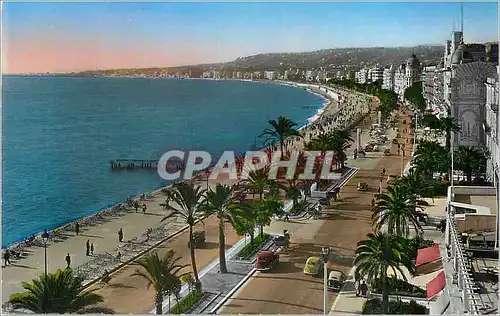 Moderne Karte Nice Vue sur la Promenade des Anglais et la Californie