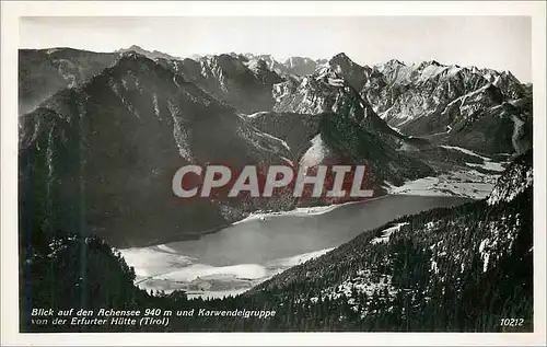 Moderne Karte Blick auf den Achensee und Kerwendelgruppe von den Erfurter Hutte Tirol