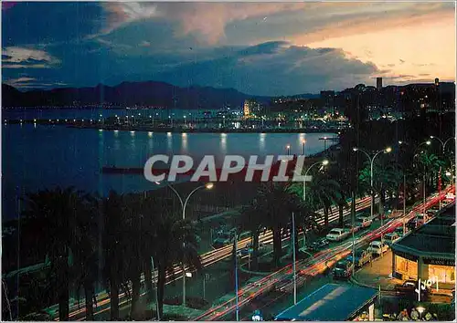 Moderne Karte Couleurs et Lumiere de France La Cote d Azur Cannes Alpes Maritimes Soir d ete sur la Croissette