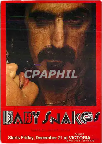 Moderne Karte Baby Snakes Guilds Starts at Friday December at Victoria Les Affiches de Concert Zappa