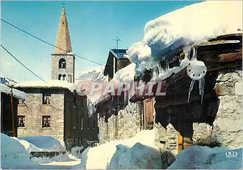 Moderne Karte Val d Isere Savoie Les vieilles rues de la station