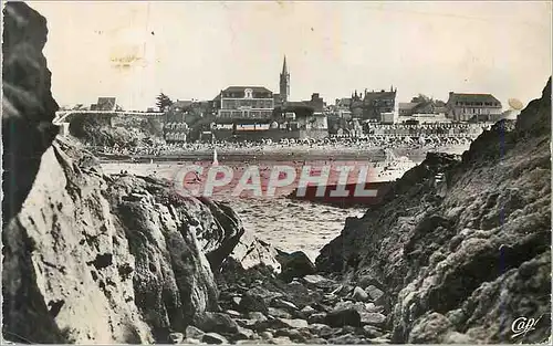 Moderne Karte Saint Quay Portrieux La Plage de Saint Quay vue de la Grotte de I Isnin