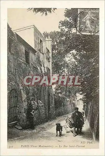 Cartes postales moderne Paris Vieux Montmartre La Rue Saint Vincent