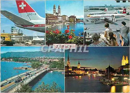 Cartes postales moderne Zurich Avions Aviation