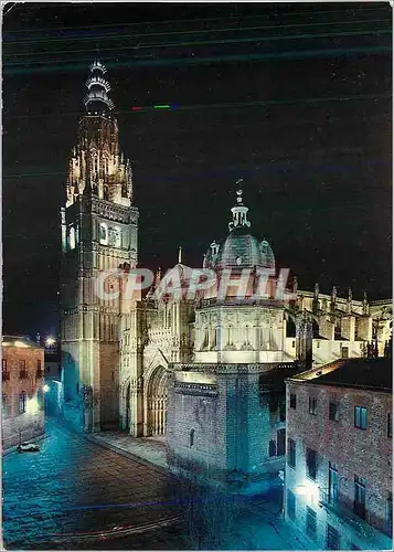 Moderne Karte Toledo Vue Nocturne Cathedrale