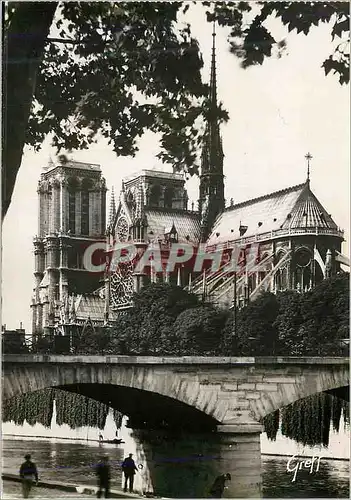 Moderne Karte Paris Abside et facade Sud de Notre Dame