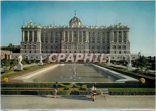 Moderne Karte Madrid Palais National Facade sur le Nord