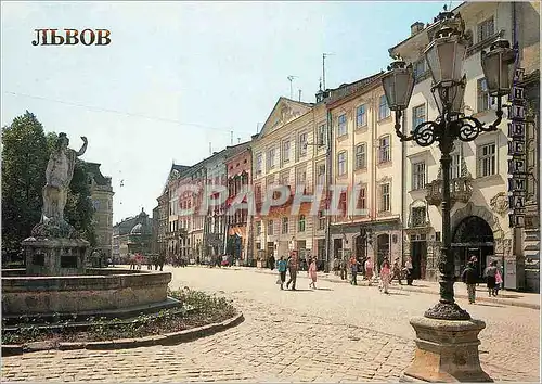 Moderne Karte Lvov Marketplace where an ensemble of architectural monuments of the centuries is located