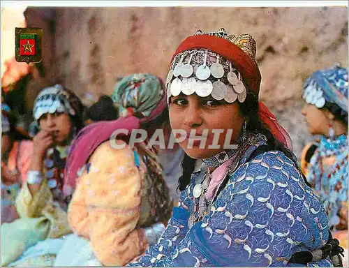 Moderne Karte Marruecos Tipico Typical Morocco Young girls typically ornamented