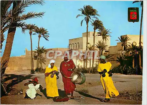 Moderne Karte Marruecos Tipico Typical Morocco Musicians