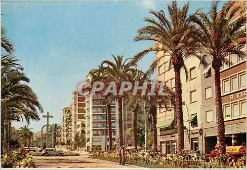 Cartes postales moderne Alicante Promenade du Dr Gaden et Croix des Heros tombes