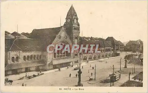 Cartes postales Metz La Gare Tramway