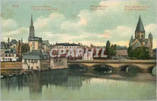 Cartes postales Metz Temple de la Garnison Moyen Pont Temple Protestant