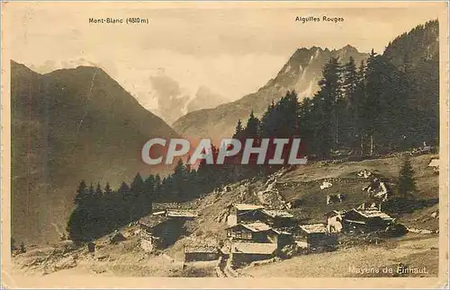 Cartes postales Mayens de Finhaut Mont Blanc Aiguilles Rouges