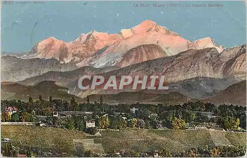 Cartes postales Le Mont Blanc vu depuis Geneve