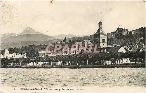 Cartes postales Evian les Bains Vue prise du Lac