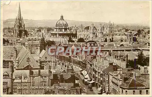 Moderne Karte Oxford from Magdalen Tower