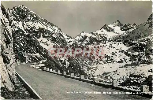 Moderne Karte Neue Sustenstrasse Partie an der Passhohe (2260 m)