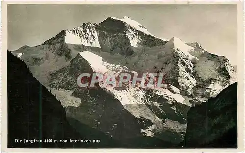 Moderne Karte Die Jungfrau 4166 m Von Interlaken aus