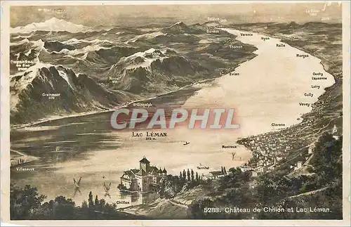 Cartes postales moderne Chateau de Chillon et Lac Leman