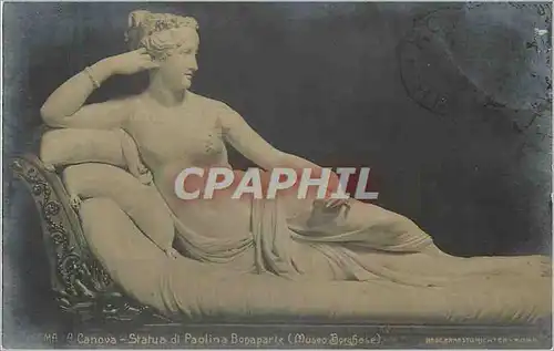 Moderne Karte Roma A Canova Statua di Paolina Bonaparte (Museo Barahose)
