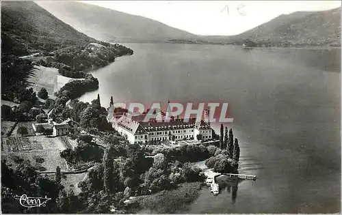 Cartes postales moderne L'Abbaye d'Hautecombe (Savoie) Vue Aerienne Le Lac du Bourget