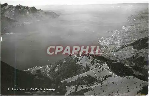 Moderne Karte Lac Leman vu des Rochers de Naye