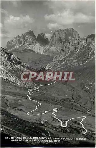 Cartes postales moderne Strada delle Dolomiti al Passo Pordoi (m 2250) Gruppo del Sassolungo