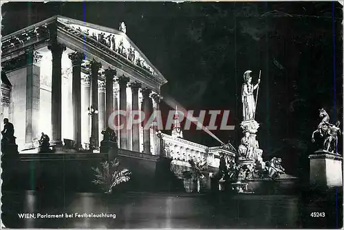 Cartes postales moderne Wien Parlament bel Festbeleuchtung