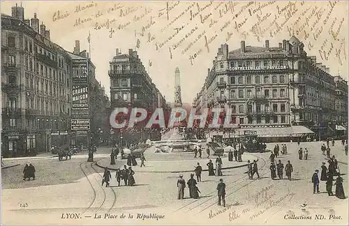 Cartes postales Lyon La Place de la Republique