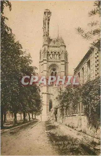 Ansichtskarte AK Soissons Ruines de la Cathedrale