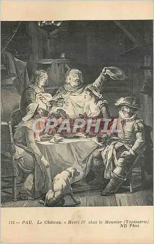 Cartes postales Pau Le Chateau Henri IV Chez le Meunier (Tapisserie)
