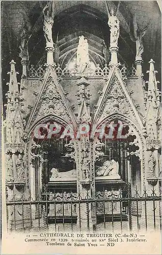 Cartes postales Cathedrale de Treguier (C du N) Commencee en 1339 Terminee au XVe Siecle)
