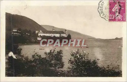 Cartes postales Abbaye d'Hautecombe Le Monastere vu de la presqu'ile du Sacre Coeur