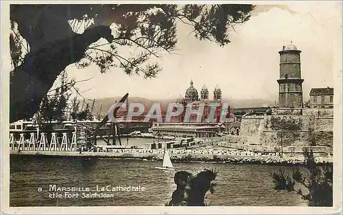 Cartes postales moderne Marseille La Cathedrale et le Fort Saint Jean