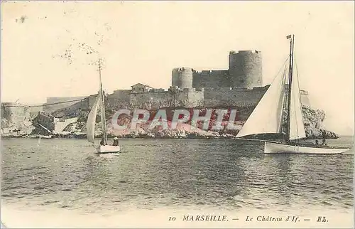 Cartes postales Marseille Le Chateau d'If Bateaux