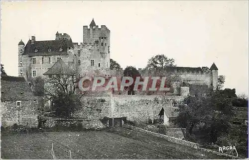 Moderne Karte Chateau Feodal de Beynac (Dordogne) Xe et XVe Siecles Facades Nord