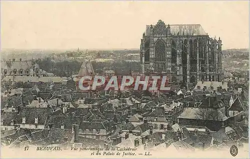 Cartes postales Beauvais Vue Panoramique de la Cathedrale et du Palais de Justice