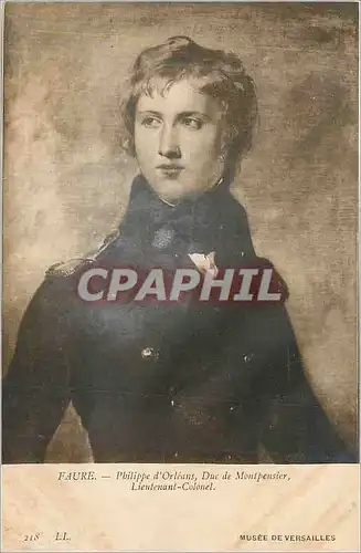 Cartes postales Musee de Versailles Faure Philippe d'Orleans Duc de Montpensier Lieutenant Colonel