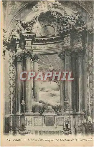 Cartes postales Paris L'Eglise Saint Sulpice La Chapelle de la Vierge