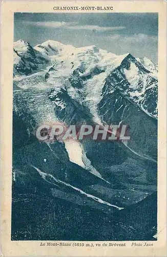 Cartes postales Chamonix Mont Blanc Le Mont Blanc (4810 m) vu du Brevent