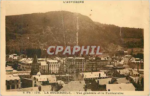 Cartes postales L'Auvergne La Bourboule Vue Generale et Le Funiculaire