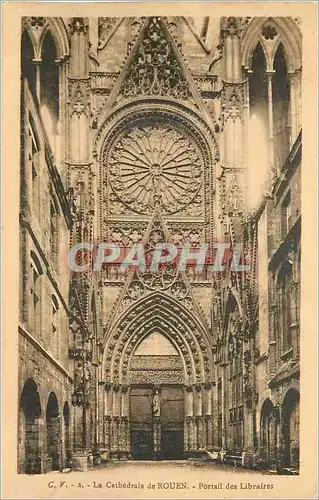Cartes postales La Cathedrale de Rouen Portail des Libraires