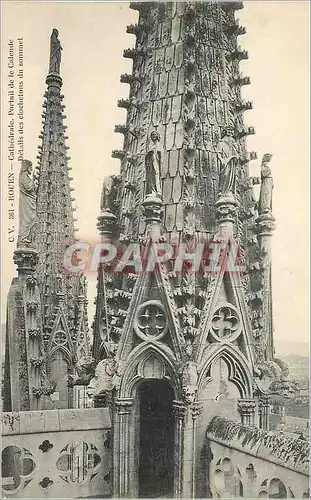 Ansichtskarte AK Rouen Cathedrale Portail de la Catende Details des Clochetons du Sommet