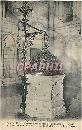 Cartes postales Rouen Cathedrale Salle du XIIe Siecle Formant rez de Chaussee de la Tour St Romain