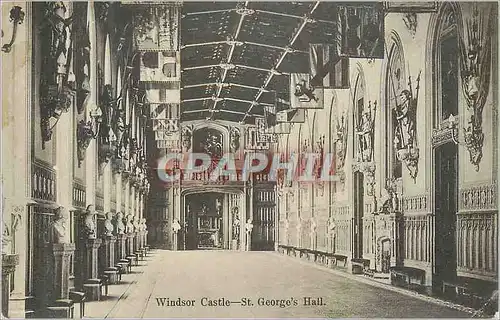 Cartes postales Windsor Castle St Georges's Hall